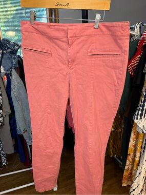 LOFT Pink Cropped Slim Pants
